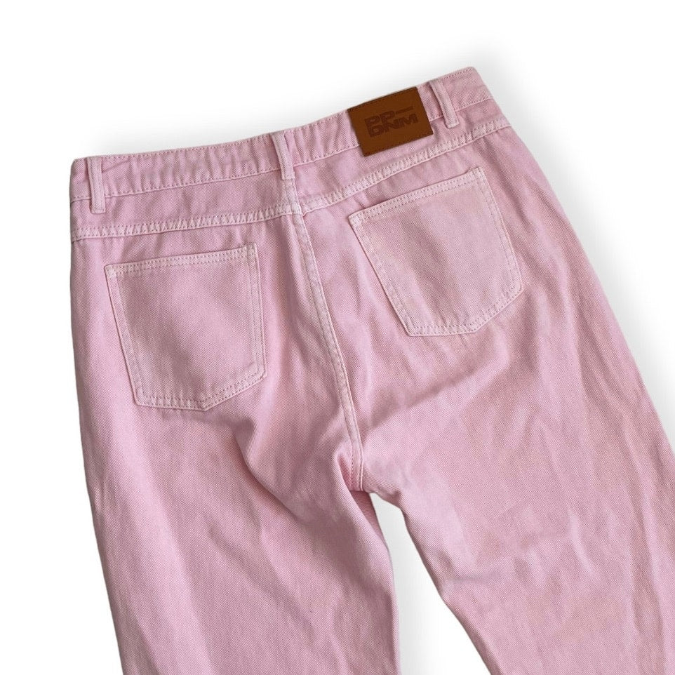 Princess Polly Denim Light Pink Cotton Boot Cut Jeans