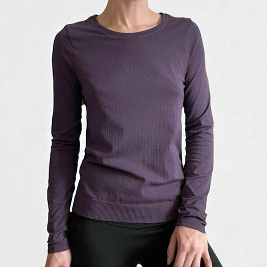 Purple Athletic Long Sleeve Active Top