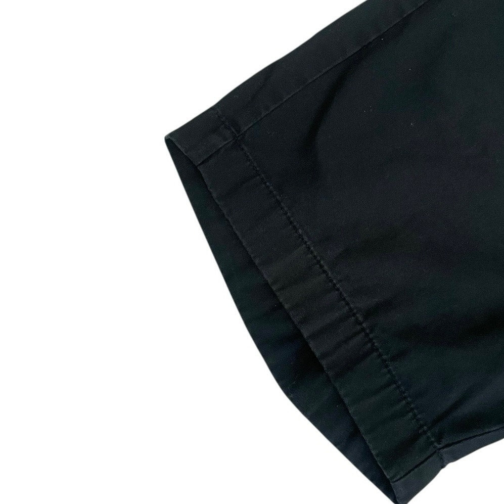 G&M Mens Black Stanley Chino Cotton Twill Shorts