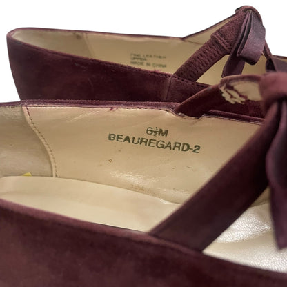KIKIT Vintage Beauregard 2 Chianti Suede Leather Brown Bow Heels