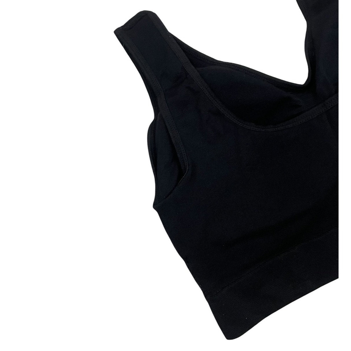 Black Seamless Padded Support Bra