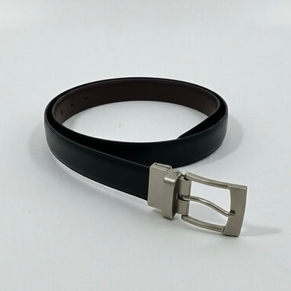 Reversible Black & Brown Swivel Buckle 2-in-1 Leather Belt