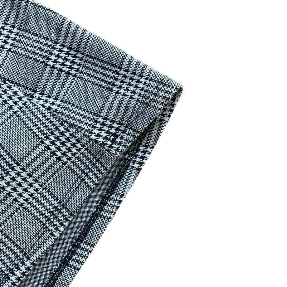 Altar'd State Black & White Houndstooth Plaid Mini Skirt