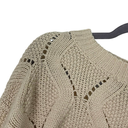 H&M Cream Zig-Zag Knit Crewneck Sweater