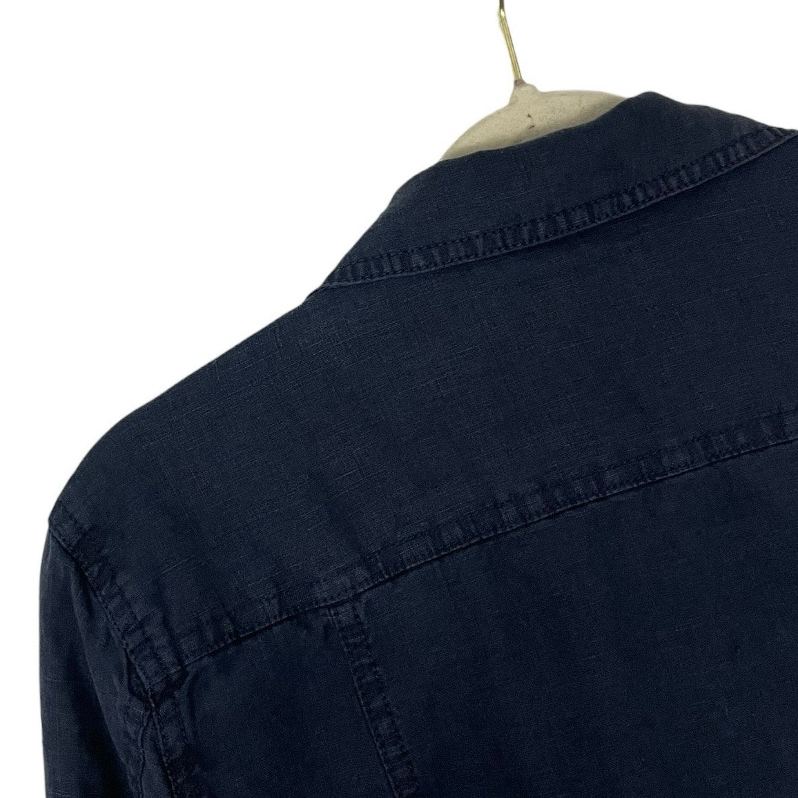 Michael Stars Navy Blue Button Down Lightweight Linen Jacket