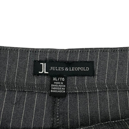 Jules & Leopold Grey Pin Striped Wide Leg Dress Pants