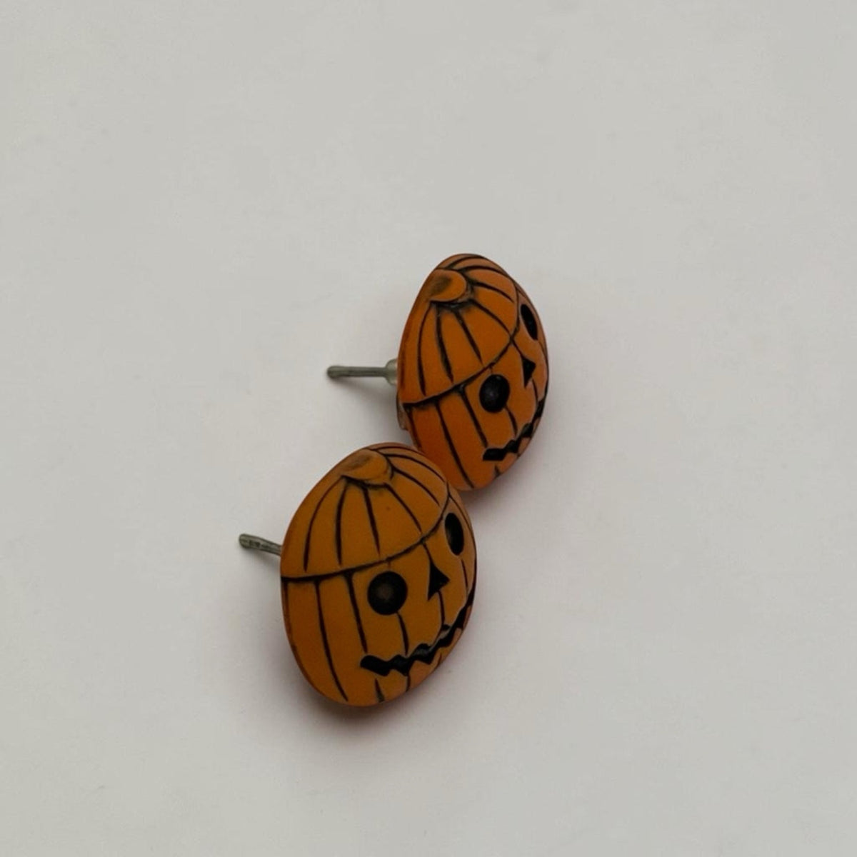 Jack O' Lantern Pumkin Stud Earrings