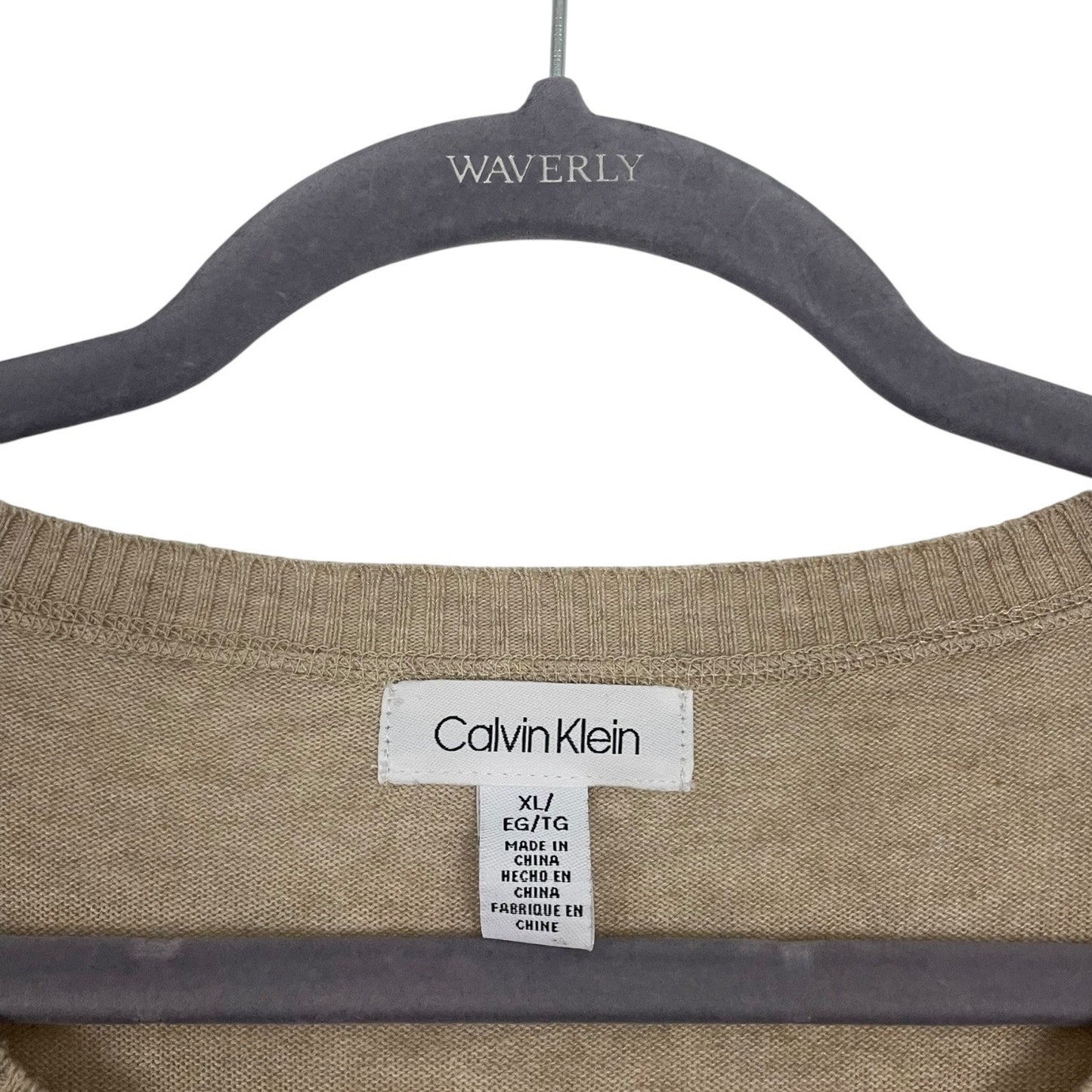 Calvin Klein Beige & White Layered Blouse