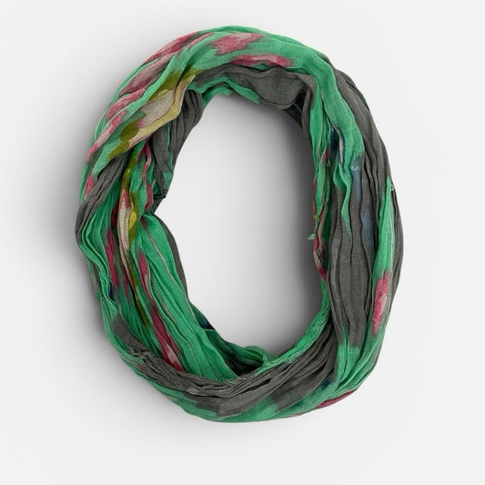 American Eagle Outfitters Green & Grey Abstract Infinity Scarf