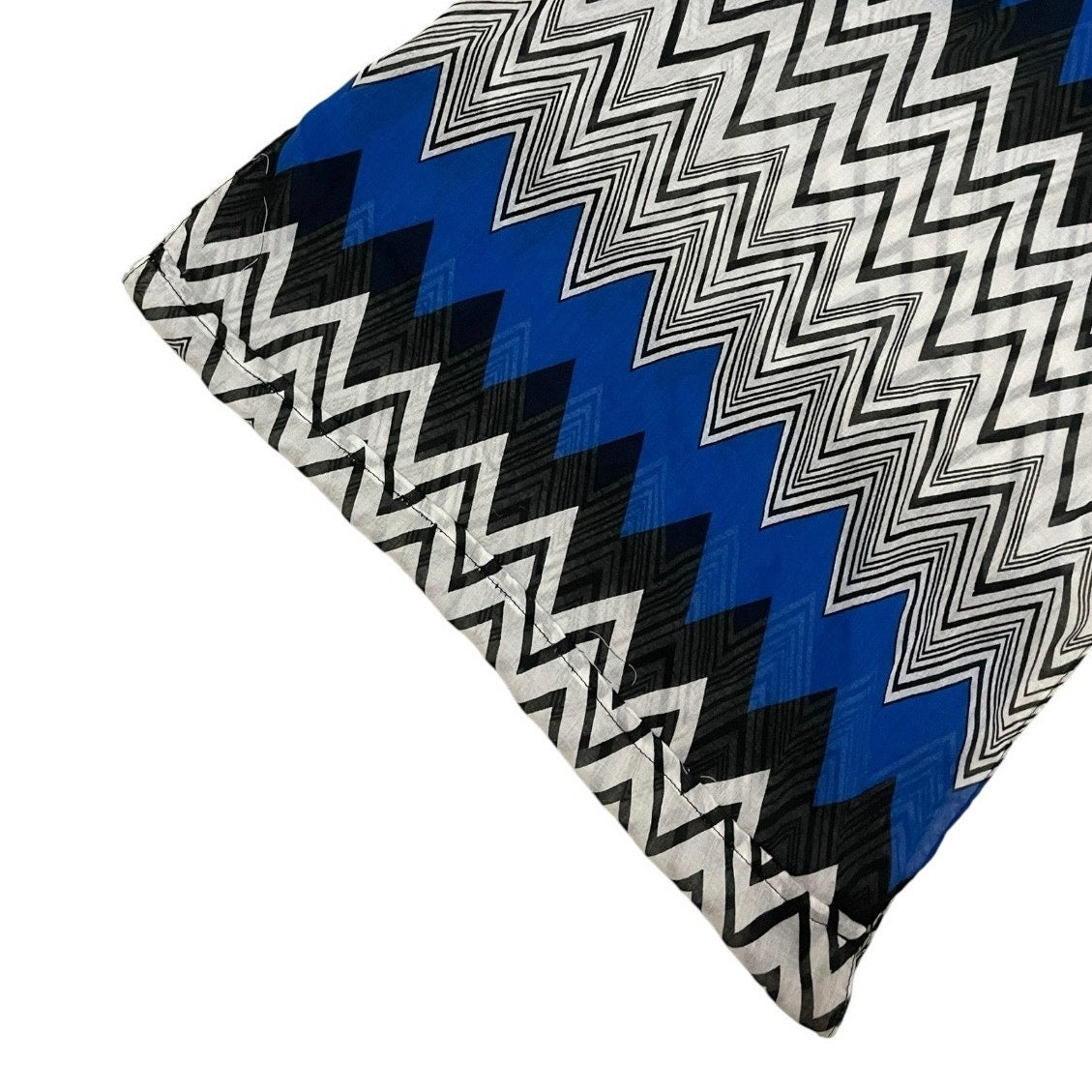 Blue & Black Geometric Infinity Scarf