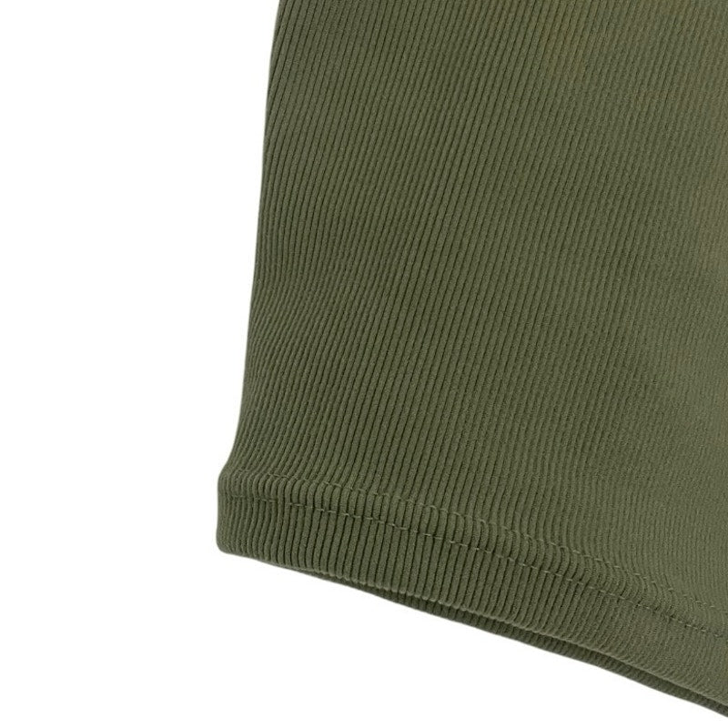 The Workshop Green Ribbed Cropped Tank Top