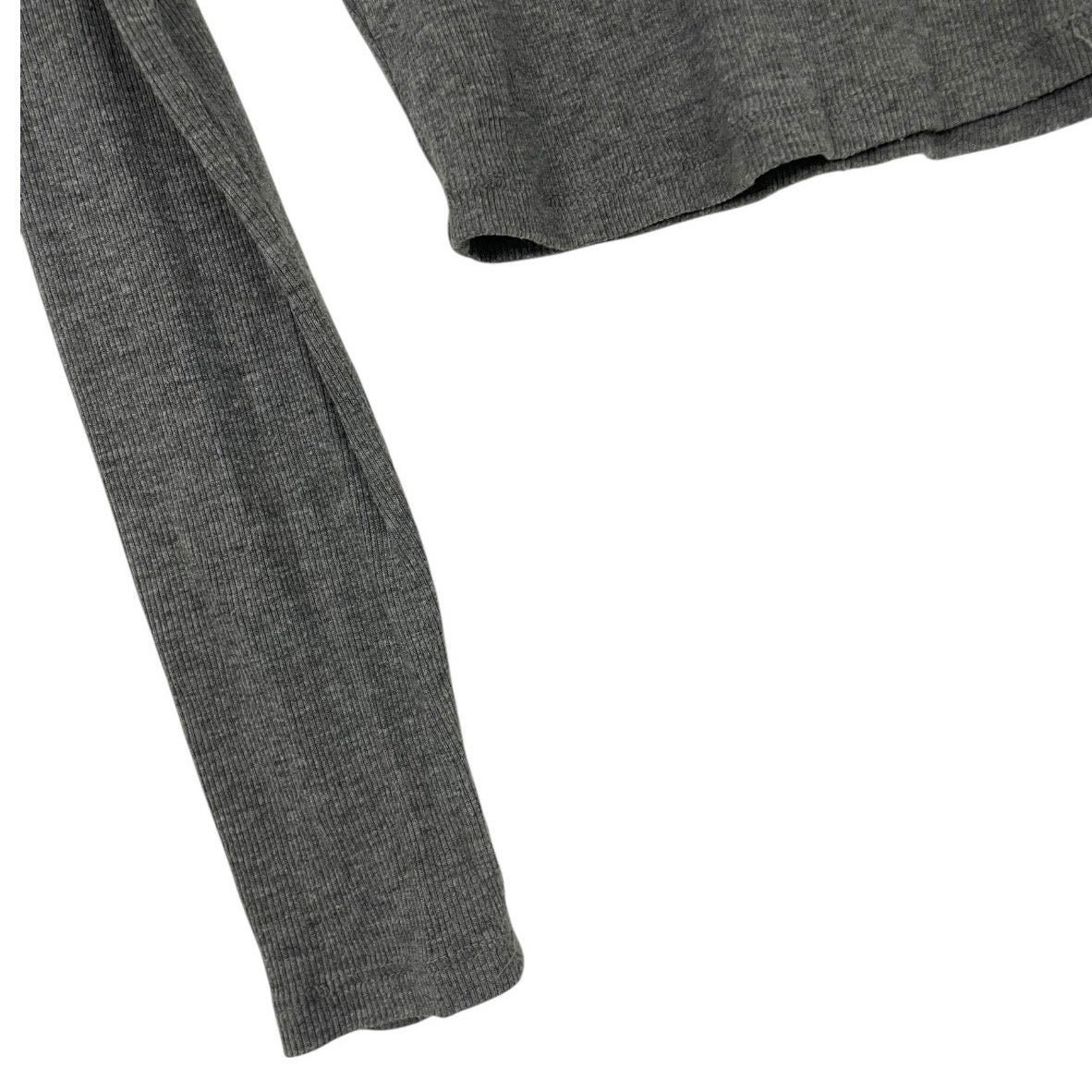 Brandy Melville Grey Long Sleeve Ribbed Top