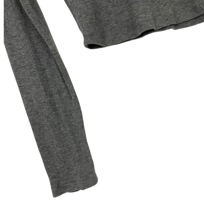 Brandy Melville Grey Long Sleeve Ribbed Top