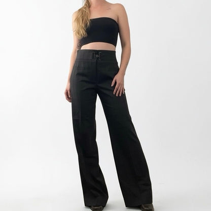 Classiques Entier Grey Wide Leg High Rise Dress Pants