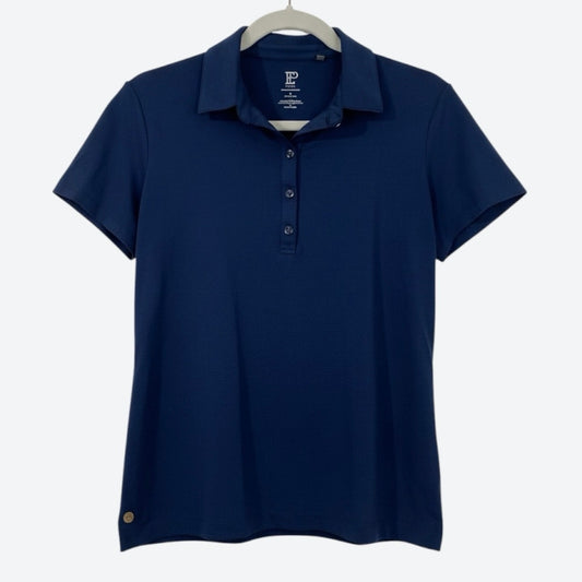 EP New York Active Navy Blue & White Contrast Short Sleeve Polo Shirt
