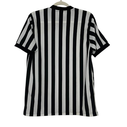 BSN Sports Black & White Striped Unisex Short Sleeve Referee V-Neck Shirt