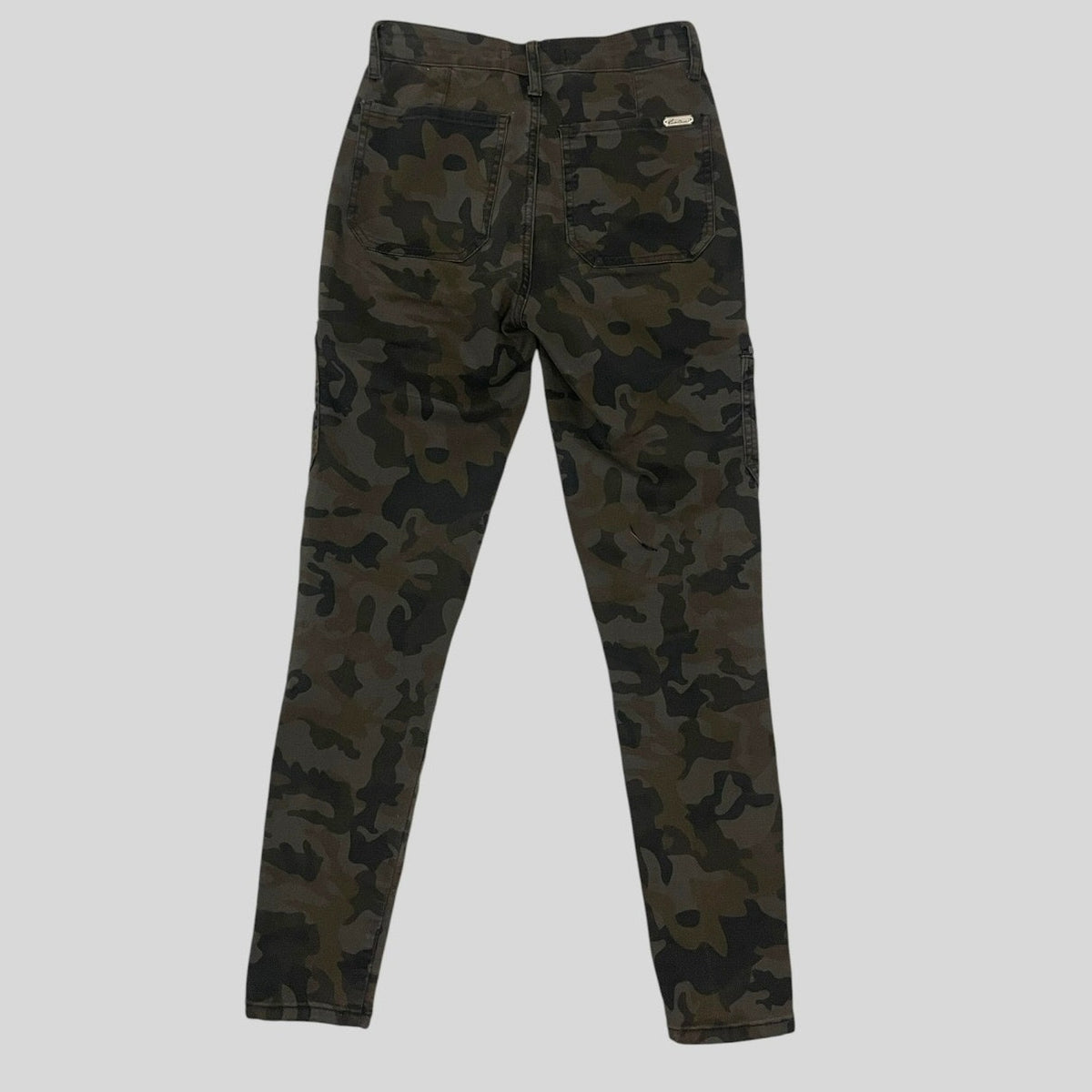 KanCan Olive Green Camouflage Skinny Cargo Pants