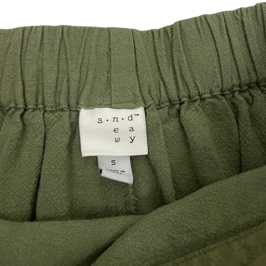 A.N.D. Eawy Olive Green Wrap Mini Skirt