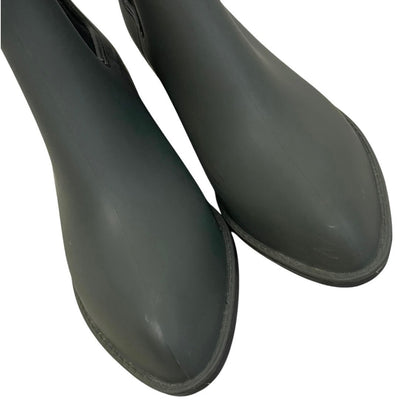 Urban Outfitters Olive Green Matte Rubber Chelsea Rain Boots