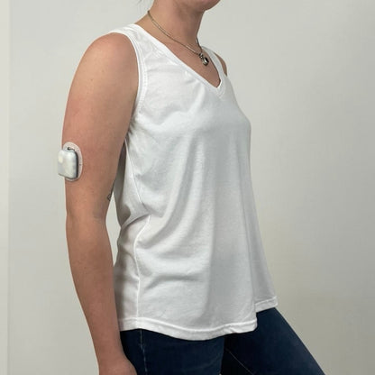 White V-Neck Tank Top