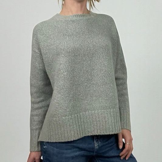 Zara Knit Grey Crewneck Sweater