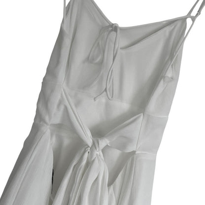 Lucy In The Sky White Open Tie Back A-Line Mini Dress