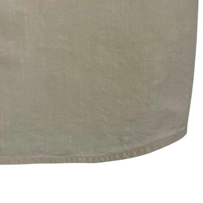 Mens Beige Button Down Short Sleeve Shirt