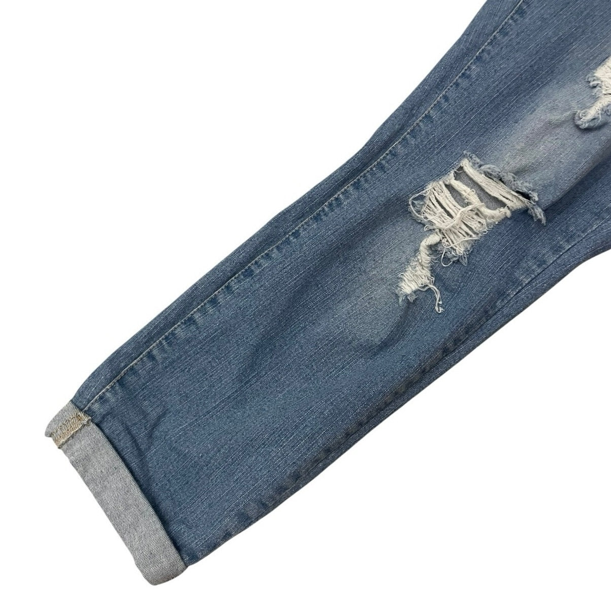 Resfeber Distressed Skinny Boy Friend Cuffed Jeans