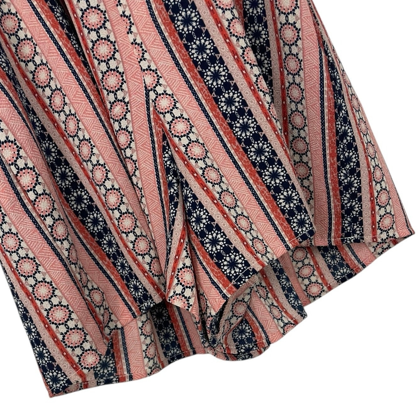 Xhilaration Boho Ruffled Trim Tie Front Mini Romper