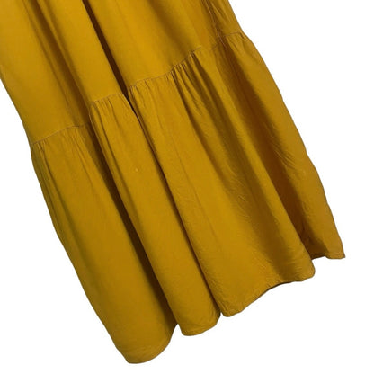 Zesica Yellow Ruched A-Line Maxi Dress