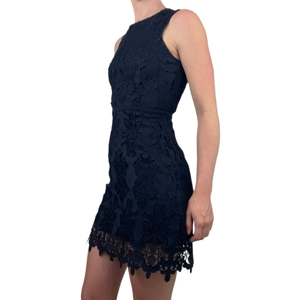 H&M Navy Blue Lace Mini Dress