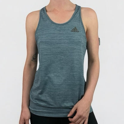Adidas Athletic Blue Open Back Active Tank Top