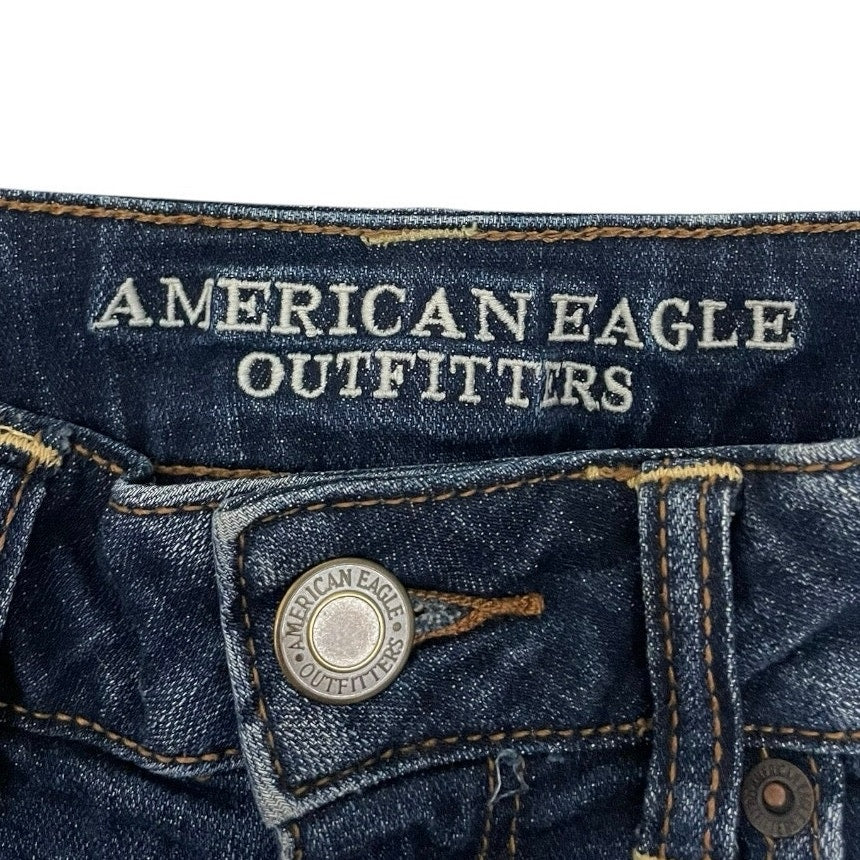 American Eagle Super Stretch Cuffed Mini Jean Shorts
