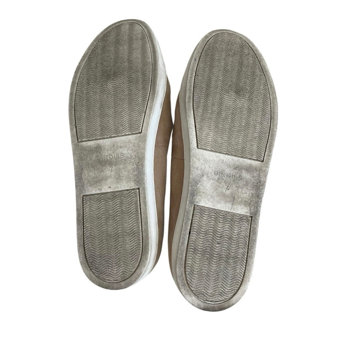Birdies Beige Genuine Suede Leather Slip-On Espadrilles