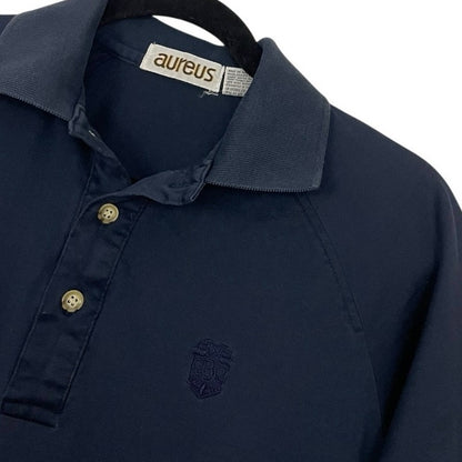Aureus Mens Navy Blue Short Sleeve Polo Shirt