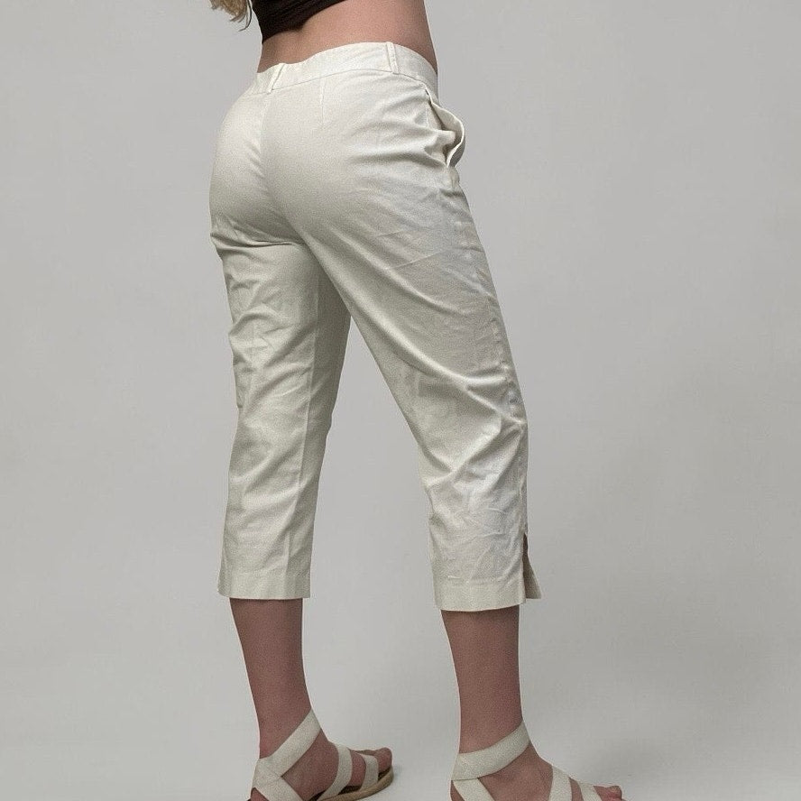 Simply Vera Vera Wang White Cropped Capri Pants