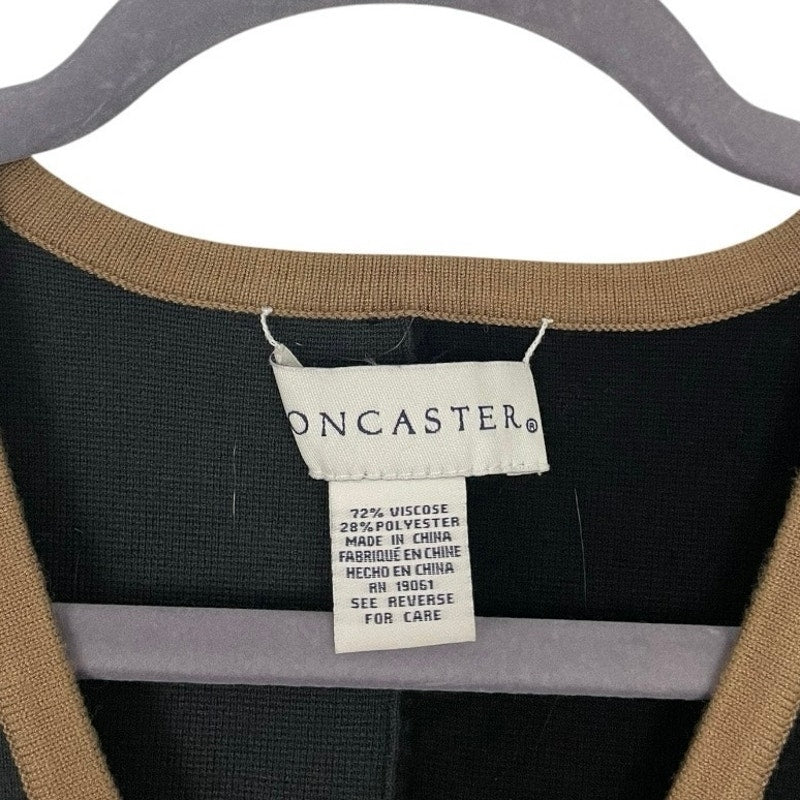 Doncaster Brown & Black Color Block V-Neck Sweater