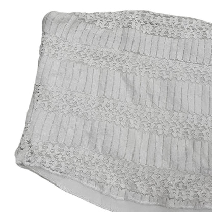 Glassons White Lace Strapless Cropped Bandeau Top