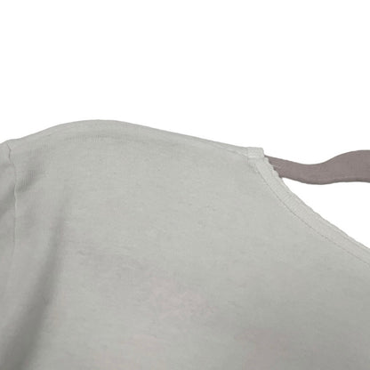 J. Crew Vintage White Short Sleeve Ruffled Trim Crewneck Blouse