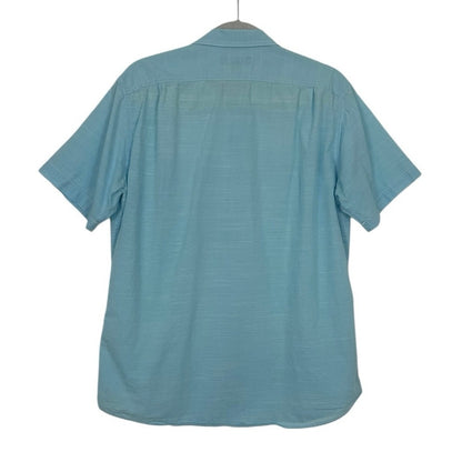 Cremieux Classics Mens Blue Short Sleeve Button Down Shirt