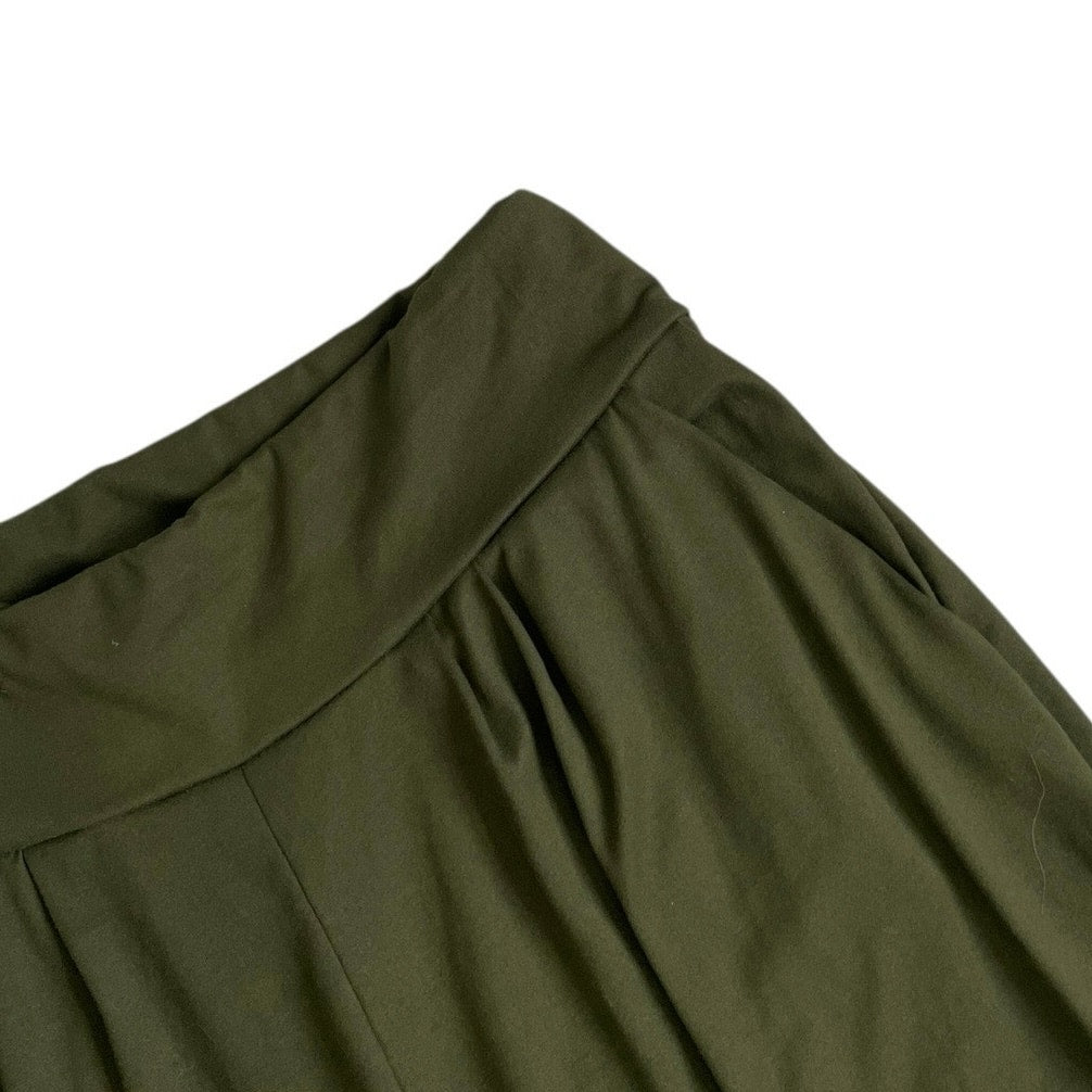 Ette Lut Olive Green Casual Active Lounge Cropped Pants