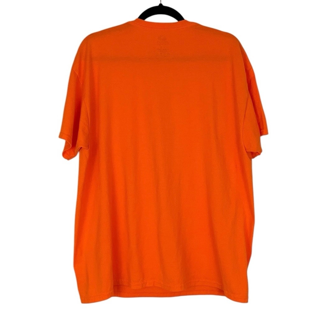 Fruit of the Loom Platinum Neon Vibrant Orange Mens Short Sleeve Tee