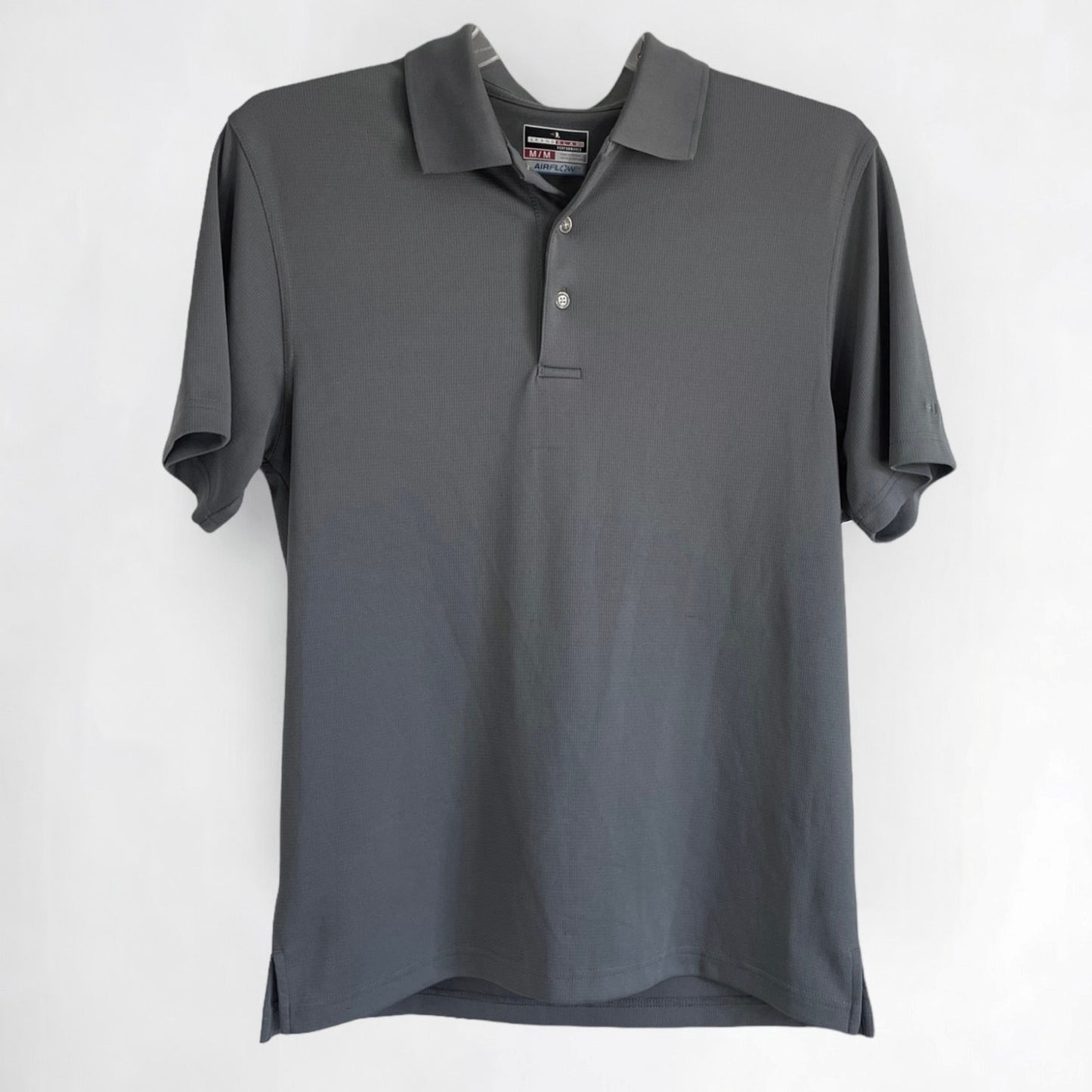 Grand Slam Performance Mens Grey Active AirFlow Short Sleeve Golf Polo Shirt