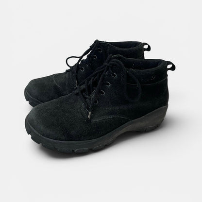 Lands' End Black Suede Hiking Boots
