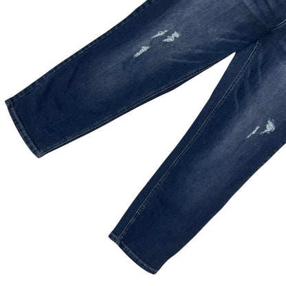 Maurices Straight Leg Ankle Metallic Embroidered Pocket Jeans