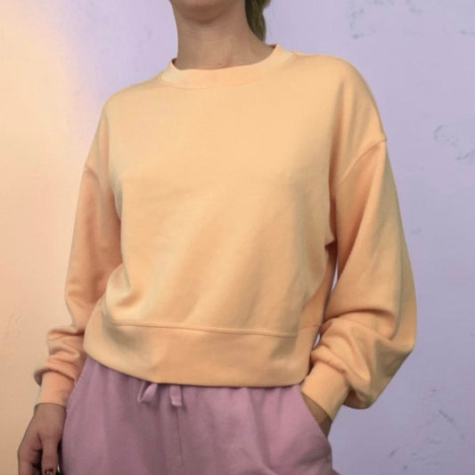 Lululemon Athletica Peach Softstreme Perfectly Oversized Cropped Crew