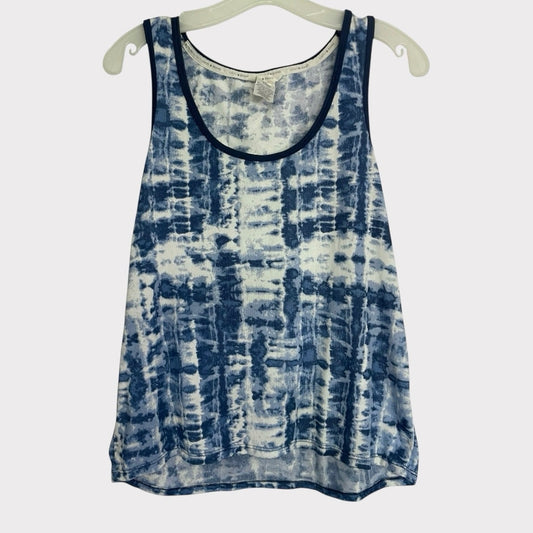Lucky Brand Blue & White Tie Dye Tank Top