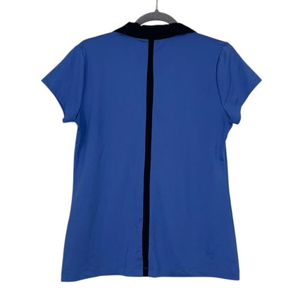 EP New York Blue Short Sleeve Fitted Active Polo