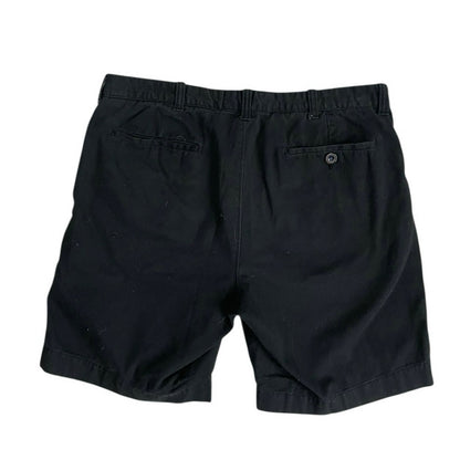 G&M Mens Black Stanley Chino Cotton Twill Shorts