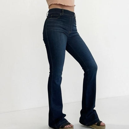 NWT Spanx Midnight Shade Pull-On Tall High Rise Flare Jeans